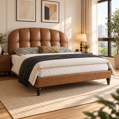 Torevan Leather Bed Frame