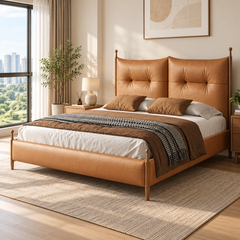 Zelvian Leather Bed Frame