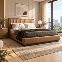 Mervano Leather Bed Frame