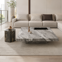 Cevrana Luxury Stone Venetian Brown Box Coffee Table