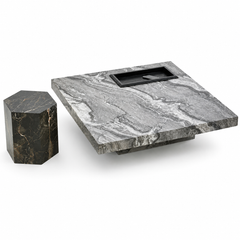 Cevrana Luxury Stone Venetian Brown Box Coffee Table