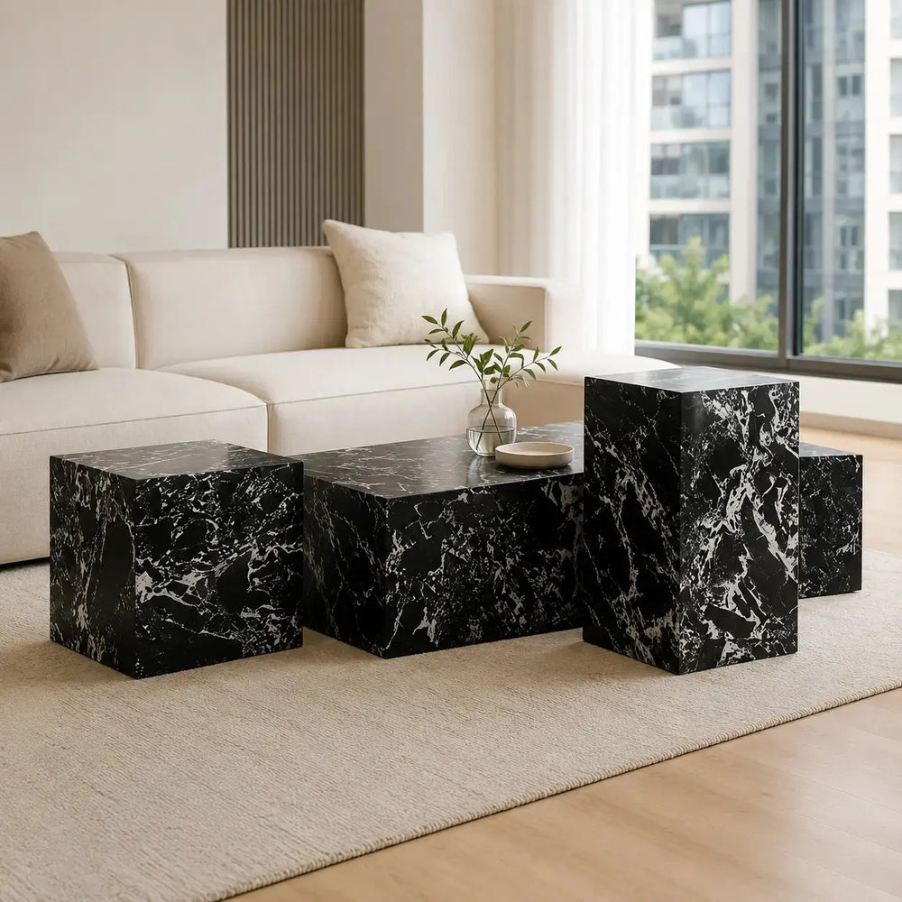 Jorevia Luxury Stone Coffee Table Set MP