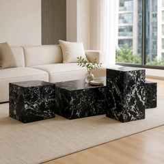 Jorevia Luxury Stone Coffee Table Set