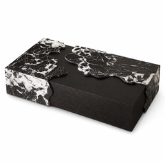 Liorenne Luxury Stone Bvlgari Black Creative Rectangular Coffee Table