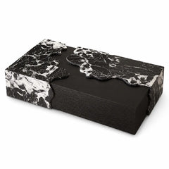 Liorenne Luxury Stone Bvlgari Black Creative Rectangular Coffee Table