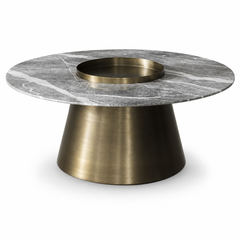 Tavielle Luxury Stone Natural Marble Beliy Coffee Table