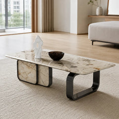 Pervelle Luxury Stone Carrara Coffee Table