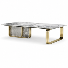 Quenora Luxury Stone Carrara Coffee Table