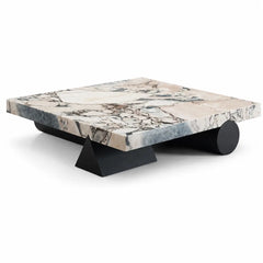 Yvelora Luxury Stone Carrara Box Coffee Table