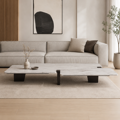 Averelle Luxury Stone Jacob Light Grey Coffee Table