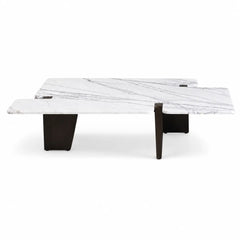 Orlisse Luxury Stone Jacob White Coffee Table
