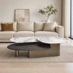 Fiorvane Luxury Stone Water Lilies Coffee Table
