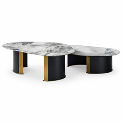 Delviora Luxury Stone Ziggy Coffee Table