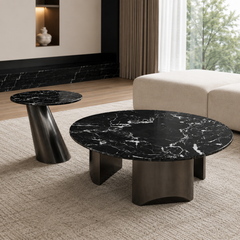 Elarenne Luxury Stone Black Rose Bijou Coffee Table