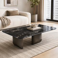 Jovielle Luxury Stone Black Rose Bijou Coffee Table