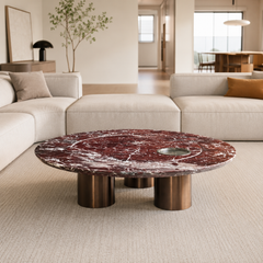 Novarisse Luxury Stone Violet Red Seticci Coffee Table