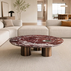 Novarisse Luxury Stone Violet Red Seticci Coffee Table