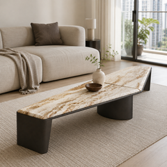 Iverelle Luxury Stone Natural Marble Milton Coffee Table