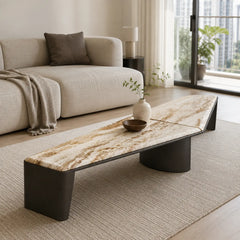 Iverelle Luxury Stone Natural Marble Milton Coffee Table