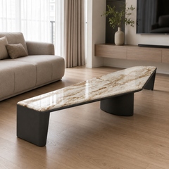 Iverelle Luxury Stone Natural Marble Milton Coffee Table