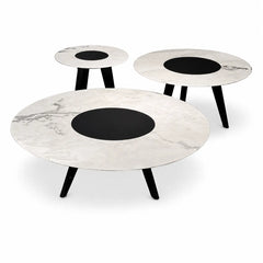 Virelle Luxury Stone Fendi White Shields Coffee Table
