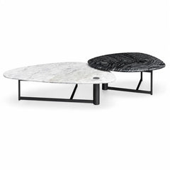 Fervielle Luxury Stone Ancient Wood Grain Tactile Coffee Table