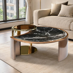 Isolenne Luxury Stone Bubble Coffee Table