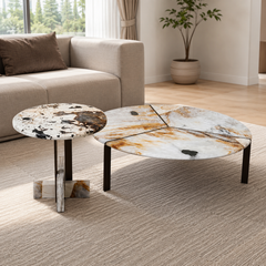 Elarique Luxury Stone Glover Coffee Table