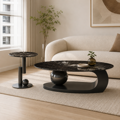 Lurovia Luxury Stone Louver Coffee Table