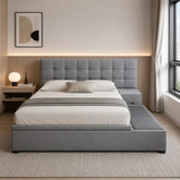 Covelle Fabric Platform Storage Bed Frame (Water Repellent)