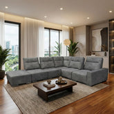 Lysten Fabric Adjustable Backrest Corner Sofa (Sectional) (Pet Friendly & Easy Clean) KH