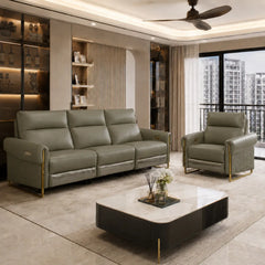 Tavero Genuine Leather Recliner Sofa MB