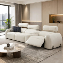 Avellia Genuine Leather Recliner Sectional Sofa MB
