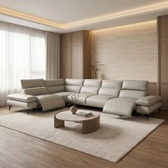 Cormere Genuine Leather Recliner Sectional Sofa MB