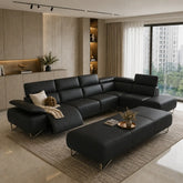 Celique Genuine Leather Recliner Sectional Sofa MB