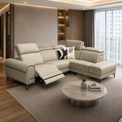 Melrose Genuine Leather Recliner Sectional Sofa MB