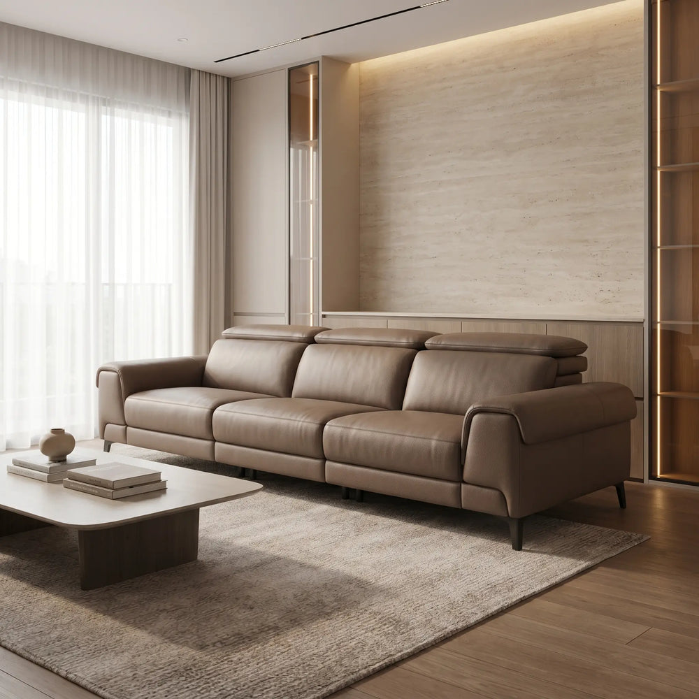 Melrose Genuine Leather Recliner Sofa MB