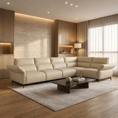 Elantra Genuine Leather Recliner Sectional Sofa MB
