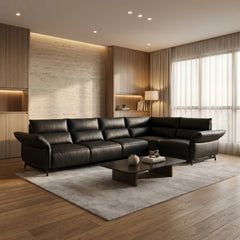 Elantra Genuine Leather Recliner Sectional Sofa MB