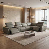 Dovellea Genuine Leather Recliner Sectional Sofa MB