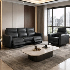 Savelle Genuine Leather Recliner Sofa MB
