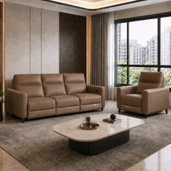 Savelle Genuine Leather Recliner Sofa MB