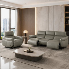 Calvino Genuine Leather Recliner Sofa MB