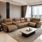 Bellvane Genuine Leather Recliner Sectional Sofa MB