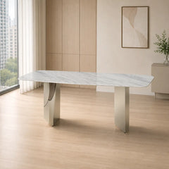 Morgan Rectangular Luxury Stone Dining Table