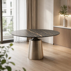 Como Round Luxury Stone Dining Table
