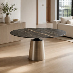 Como Round Luxury Stone Dining Table