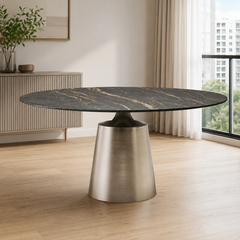 Como Round Luxury Stone Dining Table