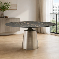 Como Round Luxury Stone Dining Table