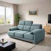 Oryno Fabric Adjustable Headrest Slider Sofa (Pet Friendly & Easy Clean) - Esteller